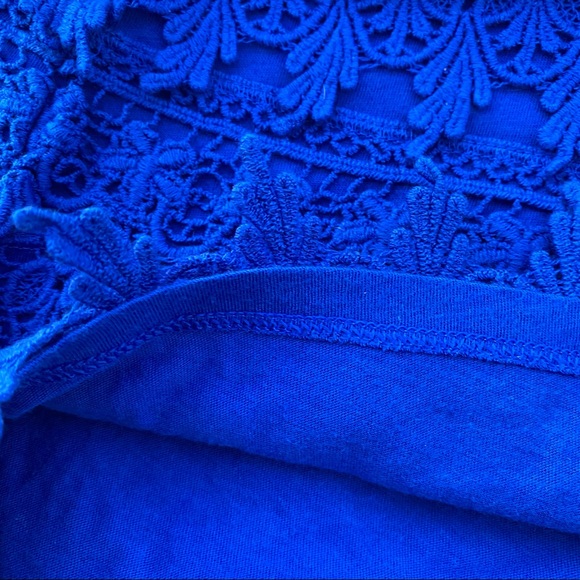 Express Blue Lace Shorts - Picture 2 of 3